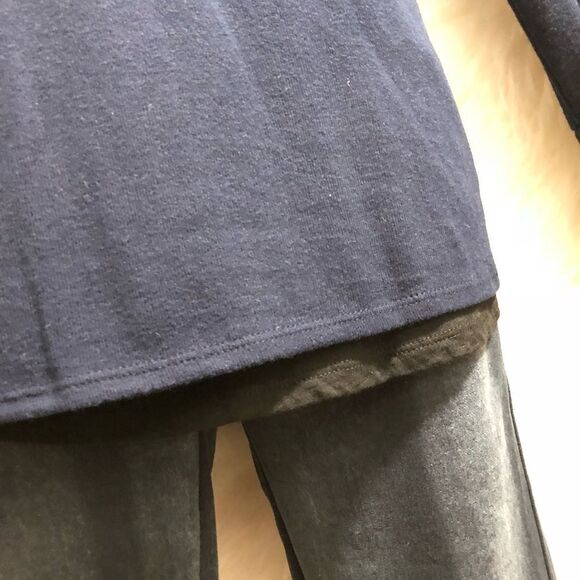 TIE Back Split top Cut Neck 2 embellished removeable pins relaxed fit top NWT - Picture 5 of 8